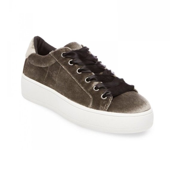Steve Madden Bertie Platform Sneaker, Women's size 5.5 (True size 6) Velvet Gray - Picture 1 of 8